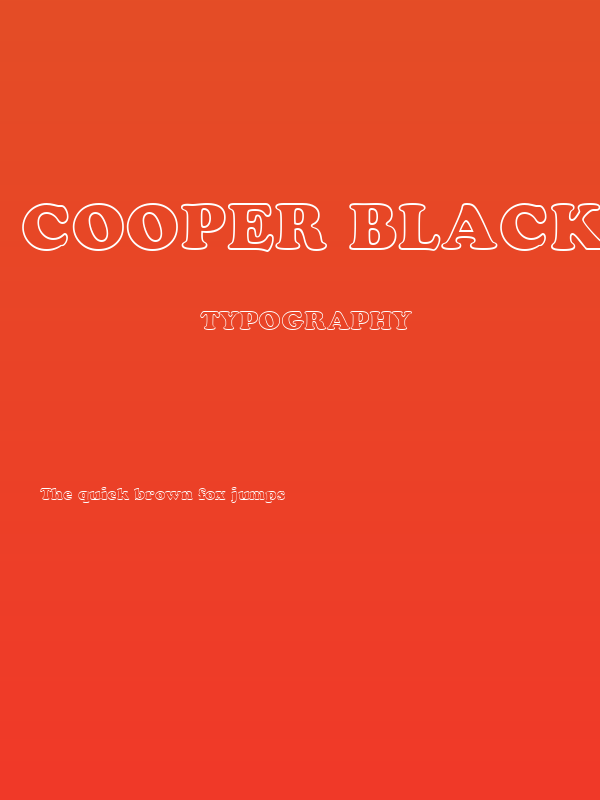 Cooper Black Outline BT Poster