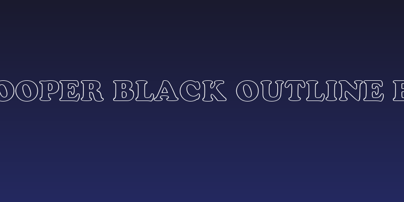 Cooper Black Outline BT Social Header