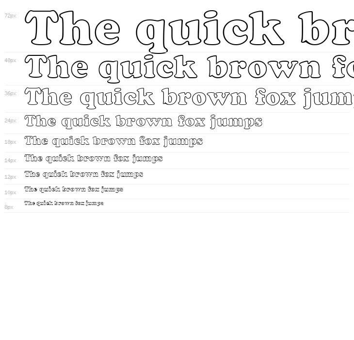 Cooper Black Outline BT Waterfall