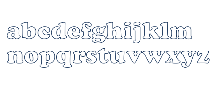 Cooper Black Outline BT Lowercase