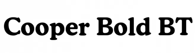 Cooper Bold BT  フリーフォントのダウンロード