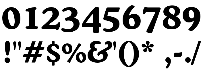 Cooper Bold BT Font OTHER CHARS