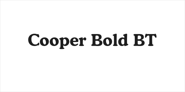 Cooper Bold BT Logo