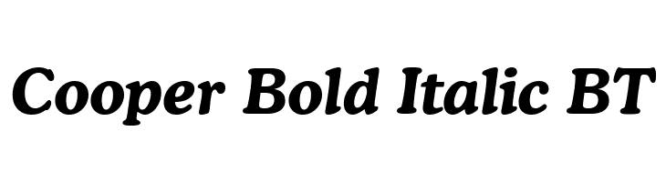 Cooper Bold Italic BT  Frei Schriftart Herunterladen