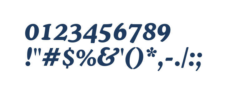 Cooper Bold Italic BT Other Characters