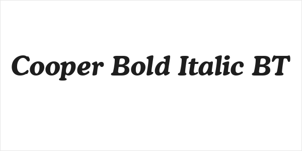 Cooper Bold Italic BT Logo