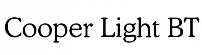 Cooper Light BT  Frei Schriftart Herunterladen