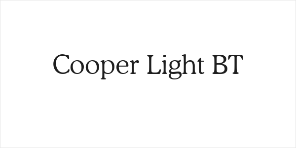 Cooper Light BT Logo