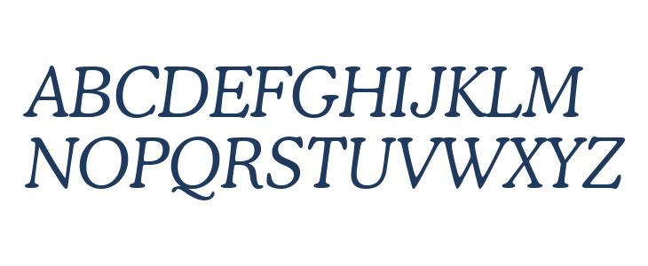 Cooper Light Italic BT Uppercase