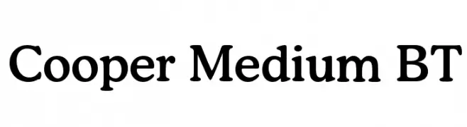Cooper Medium BT  Frei Schriftart Herunterladen