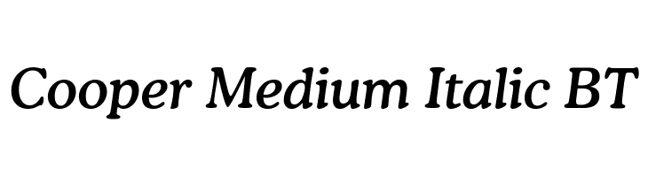 Cooper Medium Italic BT  les polices de caractères gratuit tlcharger