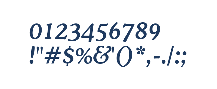 Cooper Medium Italic BT Other Characters