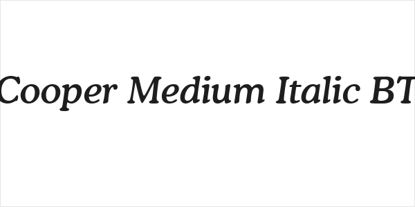 Cooper Medium Italic BT Logo