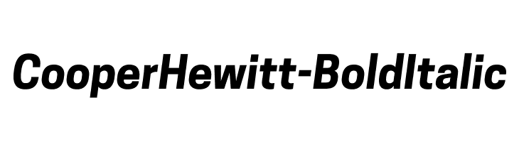 CooperHewitt-BoldItalic Font