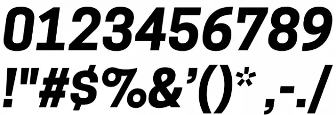 CooperHewitt-BoldItalic Font OTHER CHARS