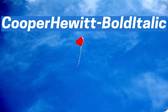 CooperHewitt-BoldItalic Font examples