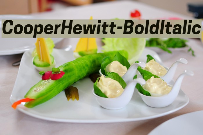 CooperHewitt-BoldItalic Font examples