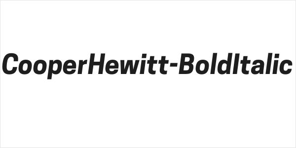 CooperHewitt-BoldItalic Logo