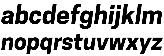 CooperHewitt-BoldItalic Font LOWERCASE