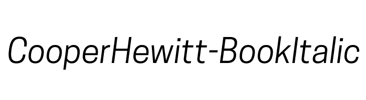 CooperHewitt-BookItalic Font