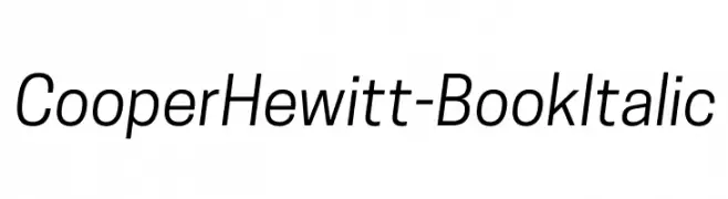 CooperHewitt-BookItalic  नि: शुल्क फ़ॉन्ट्स डाउनलोड