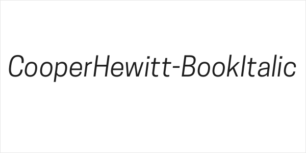 CooperHewitt-BookItalic Logo