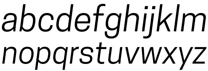 CooperHewitt-BookItalic Font LOWERCASE