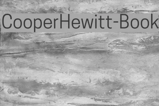 CooperHewitt-Book Font examples