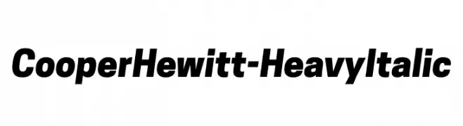 CooperHewitt-HeavyItalic  नि: शुल्क फ़ॉन्ट्स डाउनलोड