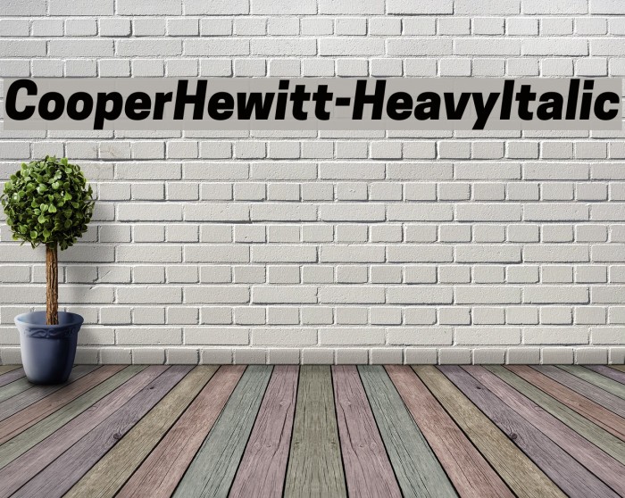 CooperHewitt-HeavyItalic Font examples