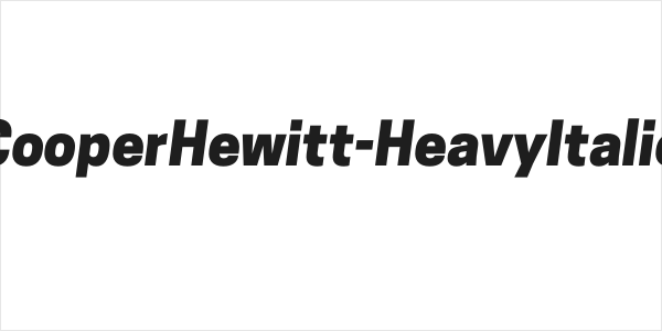 CooperHewitt-HeavyItalic Logo