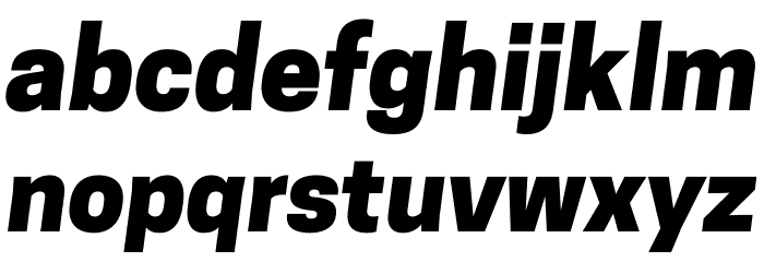 CooperHewitt-HeavyItalic Font LOWERCASE