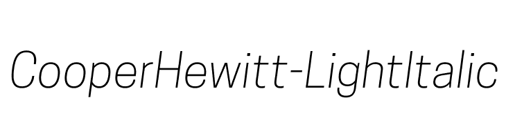CooperHewitt-LightItalic Font