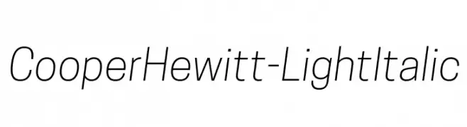 CooperHewitt-LightItalic  नि: शुल्क फ़ॉन्ट्स डाउनलोड