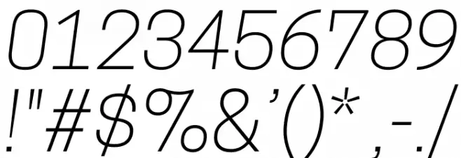 CooperHewitt-LightItalic Font OTHER CHARS