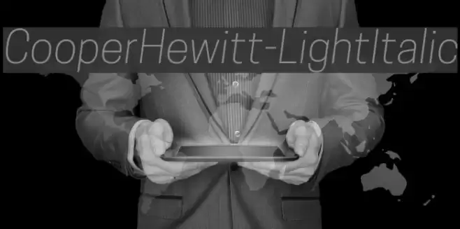CooperHewitt-LightItalic Font examples