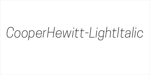 CooperHewitt-LightItalic Logo
