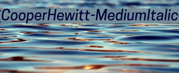 CooperHewitt-MediumItalic Font examples