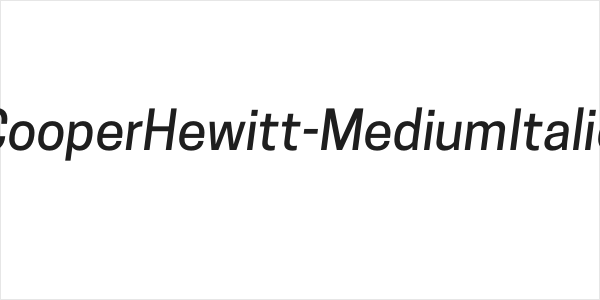 CooperHewitt-MediumItalic Logo