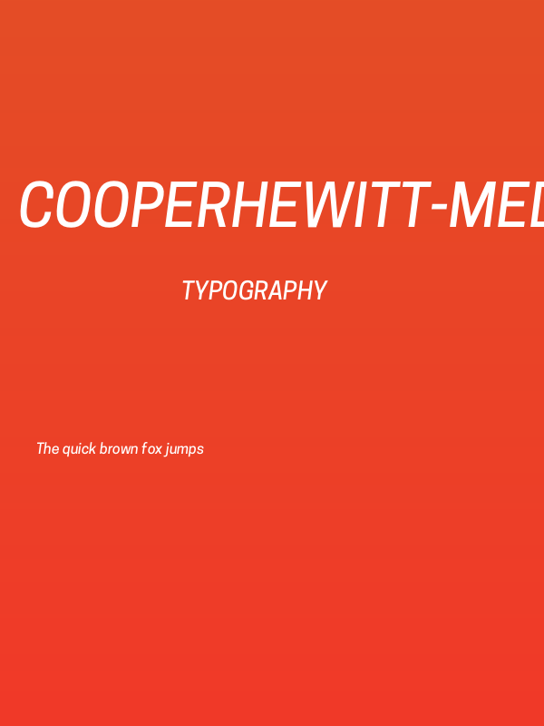 CooperHewitt-MediumItalic Poster
