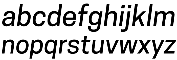 CooperHewitt-MediumItalic Font LOWERCASE