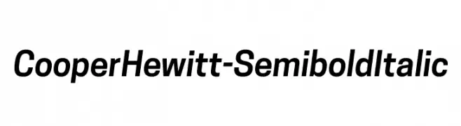 CooperHewitt-SemiboldItalic  Frei Schriftart Herunterladen