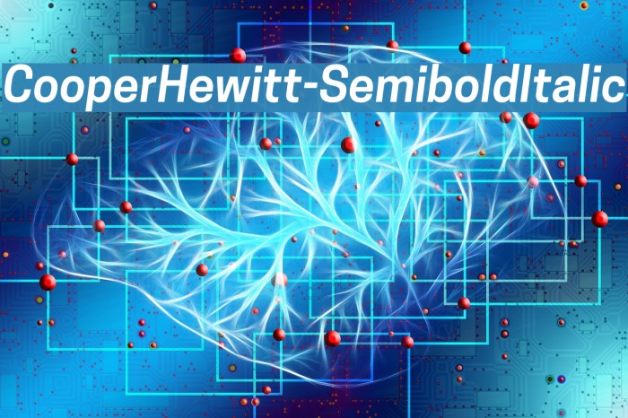 CooperHewitt-SemiboldItalic Font examples
