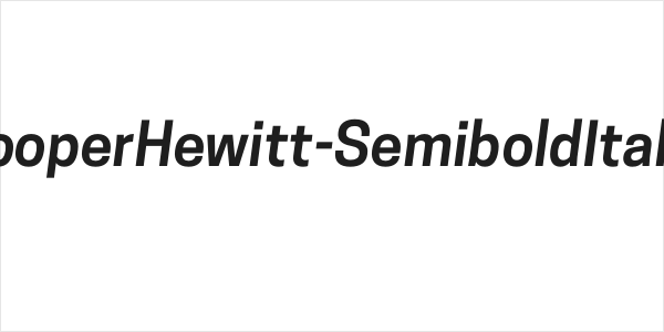 CooperHewitt-SemiboldItalic Logo