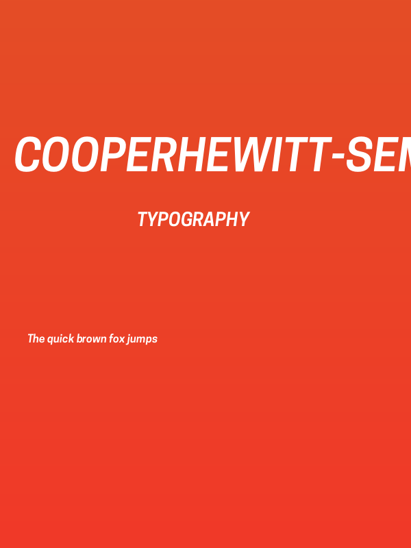 CooperHewitt-SemiboldItalic Poster