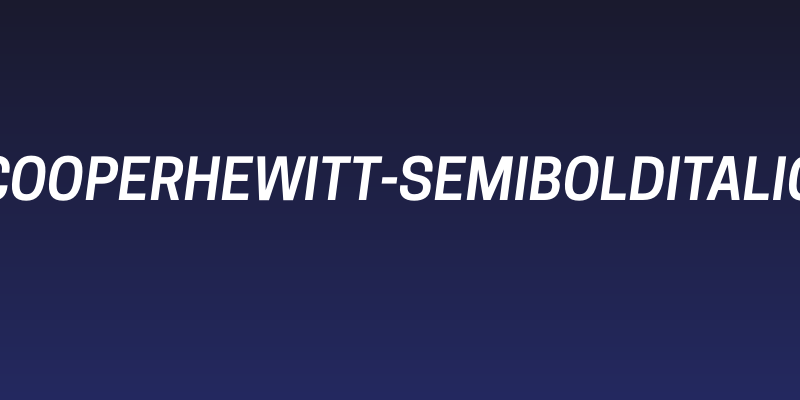 CooperHewitt-SemiboldItalic Social Header