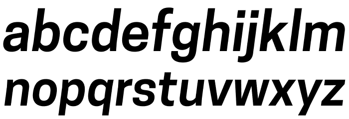 CooperHewitt-SemiboldItalic Font LOWERCASE
