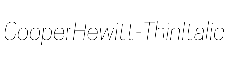 CooperHewitt-ThinItalic Font