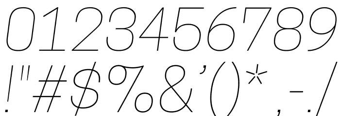 CooperHewitt-ThinItalic Font OTHER CHARS