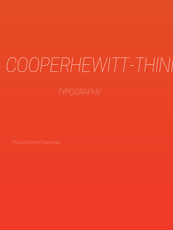 CooperHewitt-ThinItalic Poster